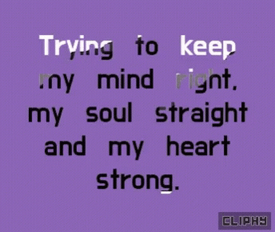 Purple Background Trying To Keep My Mind Right GIF