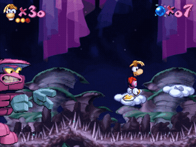 Purple Background Video Game Number 30 GIF