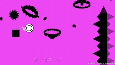 Purple Background Video Game With Black Arrows GIF