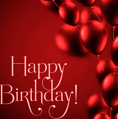 Purple Background With Balloons Happy Birthday