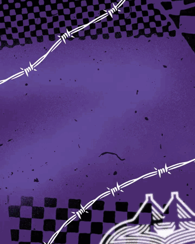 Purple Background With Barbed Wire And Tampa Bay GIF