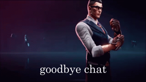 Purple Background With Cards Saying Goodbye Chat GIF
