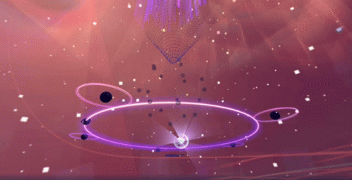 Purple Background With Circles And Dots GIF