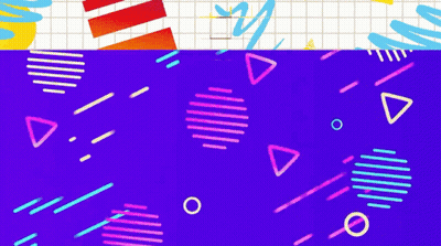 Purple Background With Geometric Shapes And Lines GIF