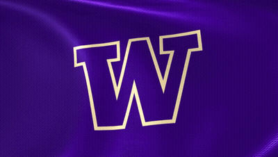 Purple Background With Gold Letter W GIF
