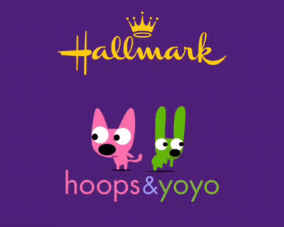 Purple Background With Hoops & Yoyo And Hallmark GIF