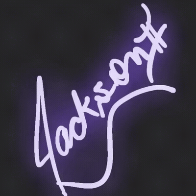 Purple Background With Jackson Written In White GIF