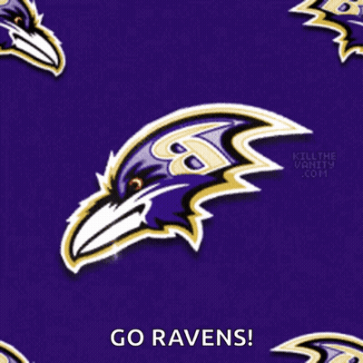 Purple Background With Ravens Logo Go Ravens GIF