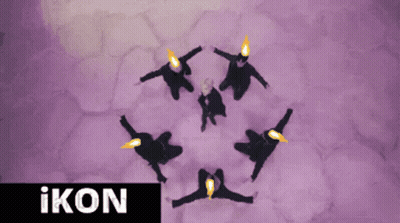 Purple Background With White Ikon GIF