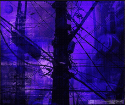 Purple Background With Wires And A Few Lines Sign GIF