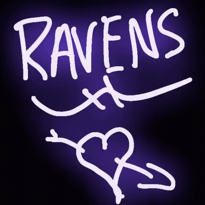 Purple Background With Word Ravens GIF