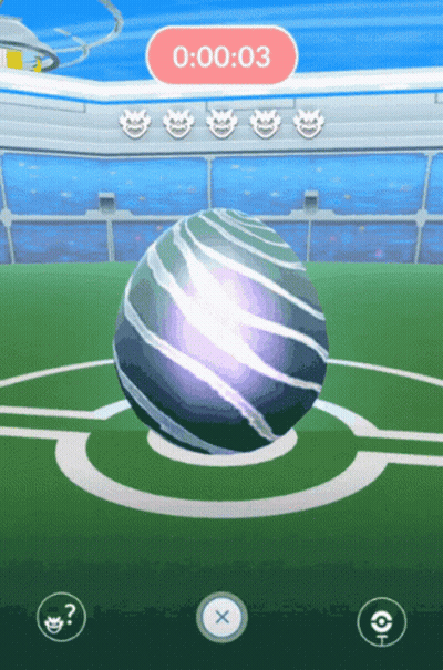 Purple Ball On Soccer Field With Timer 0:01:03 GIF