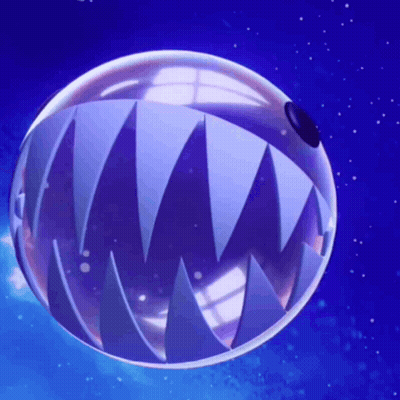 Purple Ball With Sharp Teeth GIF