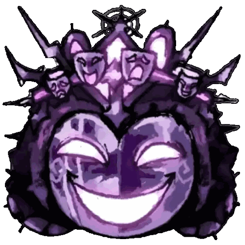 Purple Ball With Smiley Face Sticker