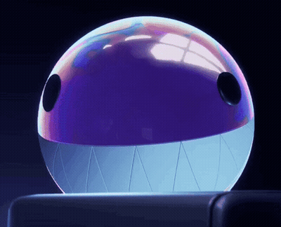 Purple Ball With White Mouth And Teeth GIF
