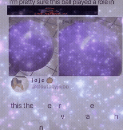 Purple Balloon Saying I'm Pretty Sure This Ball Played A Role In GIF