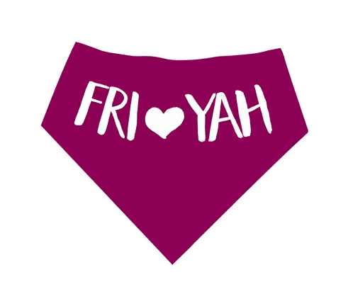 Purple Bandana Saying Friyah Sticker