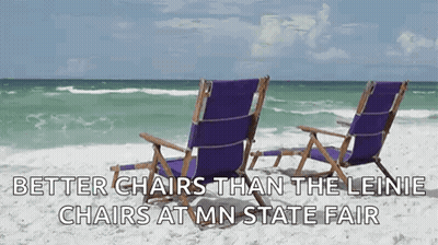 Purple Beach Chairs Better Chairs Than Leinie Chairs At MN State Fair GIF