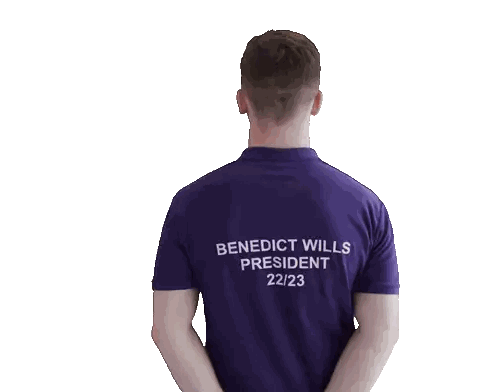 Purple Benedict Wills President Shirt Sticker