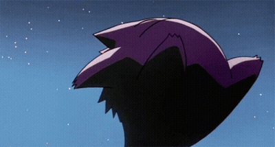 Purple Bird Flying In Night Sky GIF