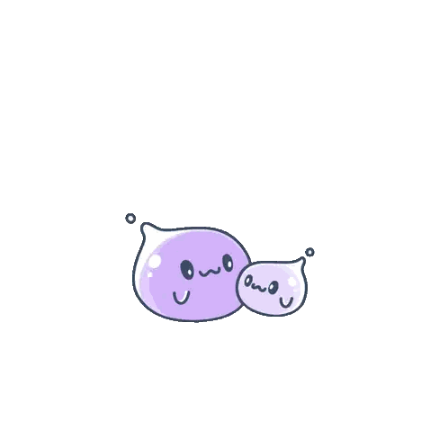 Purple Blob And Smaller Blob Sticker