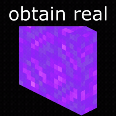 Purple Block Saying Obtain Real GIF