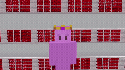 Purple Block With Crown Saying You Are Wrong GIF