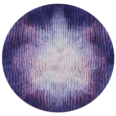 Purple Blue Circle With White Border Sticker