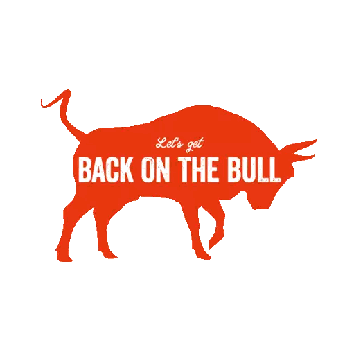 Purple Bull With Let's Get Back On It Sticker