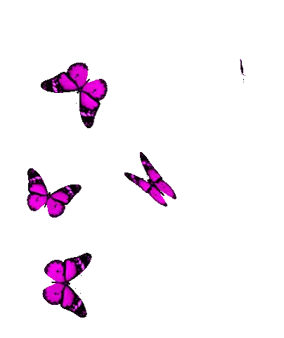 Purple Butterflies Flying In Circle Sticker