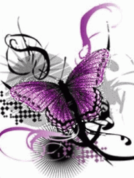 Purple Butterfly Emo Glitter Art GIF