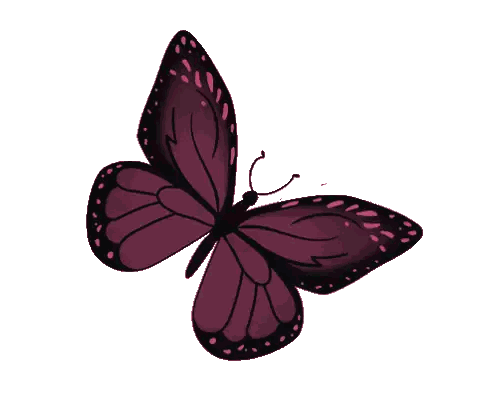 Purple Butterfly With Pink Spots Flying Sticker