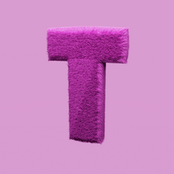 Purple Capital Letter T Spinning GIF