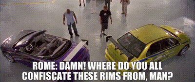 Purple Car And Yellow Car In Garage GIF
