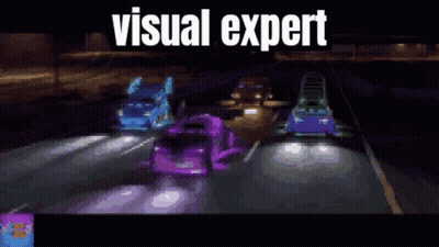 Purple Car Driving Down Highway Visual Expert GIF