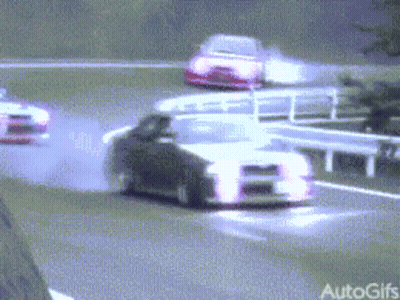Purple Car With Snail On Side GIF