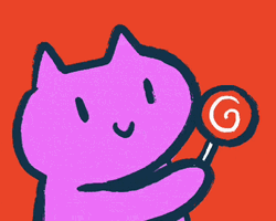Purple Cartoon Candy Lollipop GIF