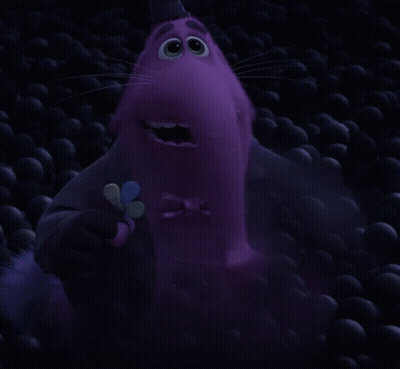 Purple Cartoon Character Holding Flower Lleva A La Luna Por Mi GIF