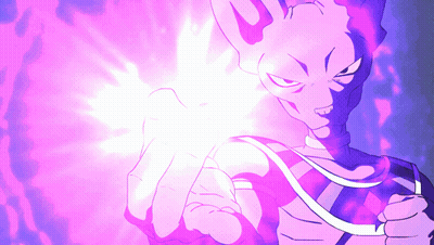 Purple Cartoon Character Holding Purple Light GIF