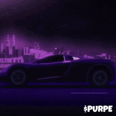 Purple Cartoon Character In Sunglasses And Jacket Purpe GIF