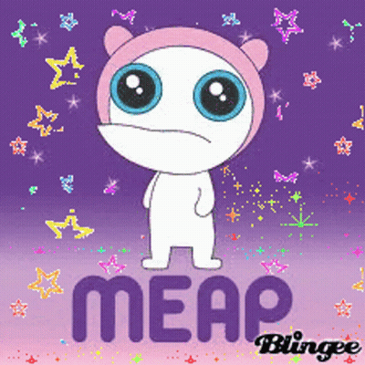 Purple Cartoon Character Meap GIF