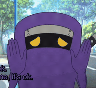 Purple Cartoon Character Saying It's Ok GIF