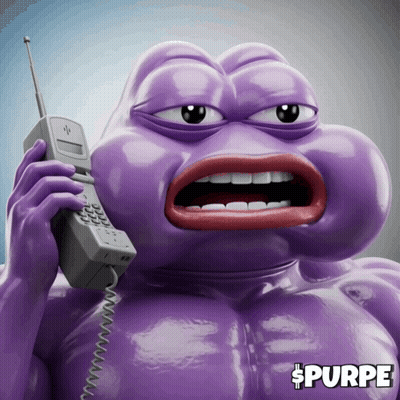 Purple Cartoon Character Talking On Phone Spurpe GIF