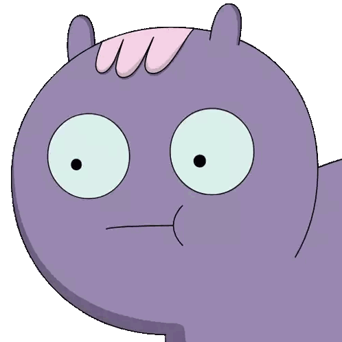 Purple Cartoon Character With Big Eyes And Tongue Sticker