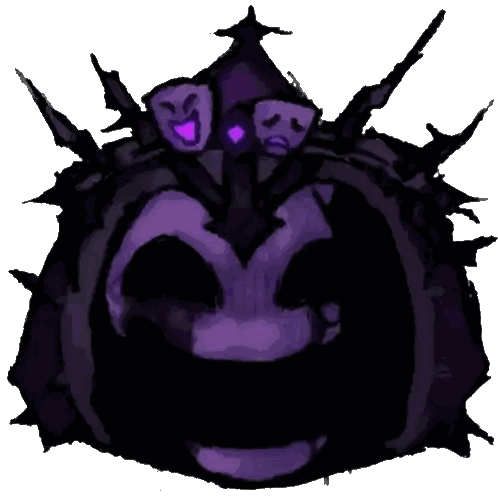 Purple Cartoon Character With Crown Sticker