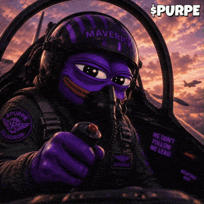 Purple Cartoon Character With Maverick Helmet GIF
