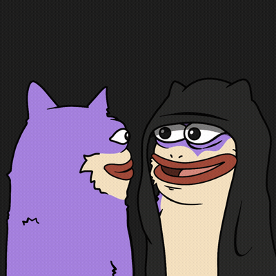 Purple Cat And Black Cat Saying Do It GIF