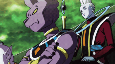 Purple Cat And Man With White Hair GIF