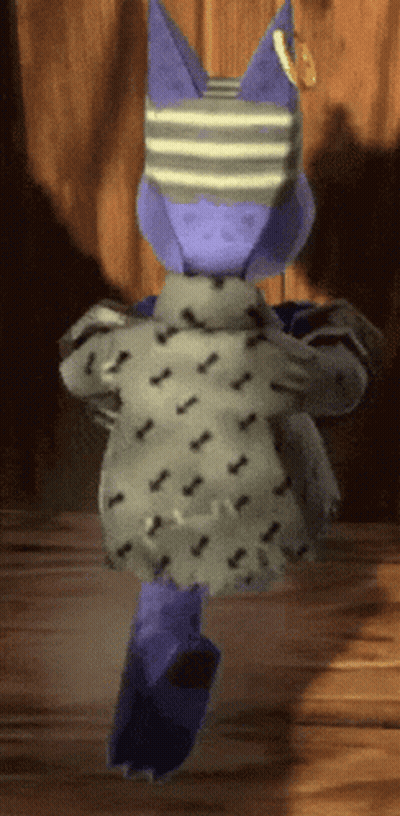 Purple Cat In Striped Hat GIF