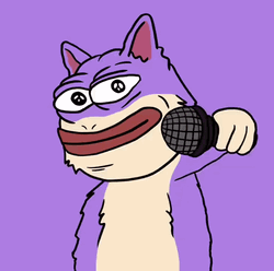 Purple Cat Mike Drop The Mic GIF